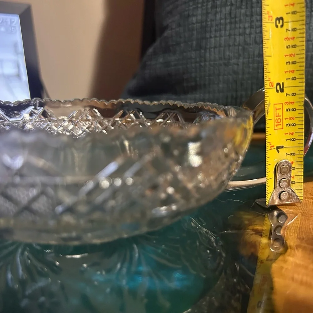 American Brilliant Period (ABP) clear cut glass candy dish “nappy